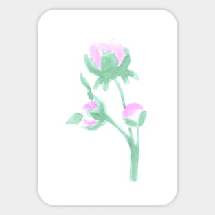 flower, plant, nature, spring, flowers, bud, watercolor, hand drawn, illustration, design Sticker